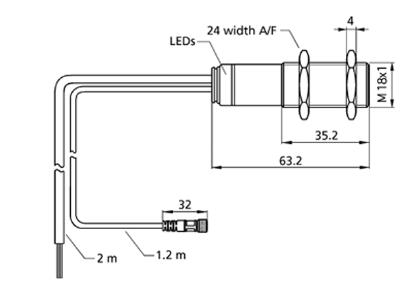 超聲波雙張控制器 dbk+4/Empf/3CDD/M18